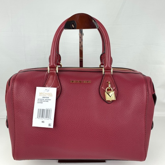 New Michael Kors Grayson Leather Satchel - Picture 2 of 8